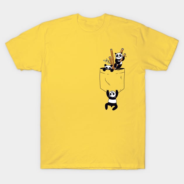 Cute Pandas Playing in Pocket!! - Animal Lover T-Shirt by Artistic muss